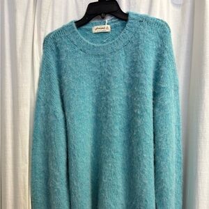 Free People Soft Spun Sky Gorgeous Sky Blue Sweater